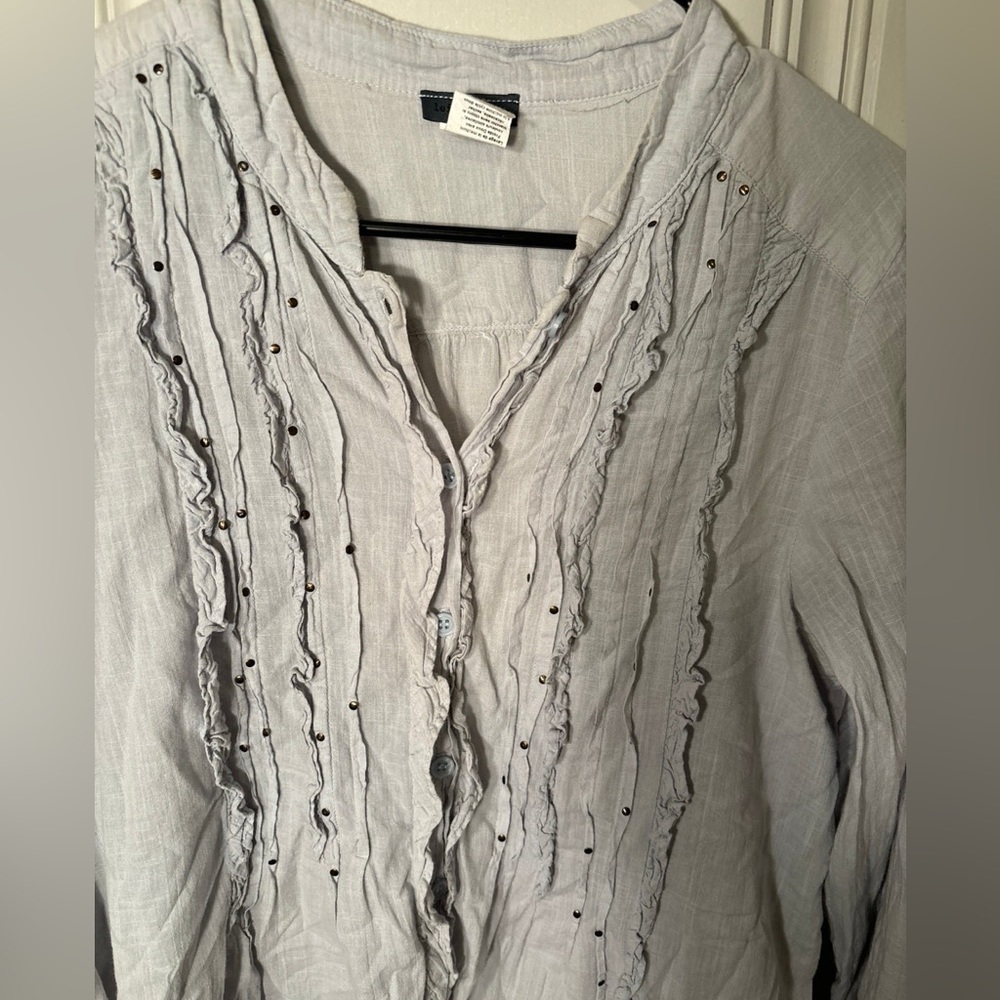 💭▪️ Gray Boutique Blouse